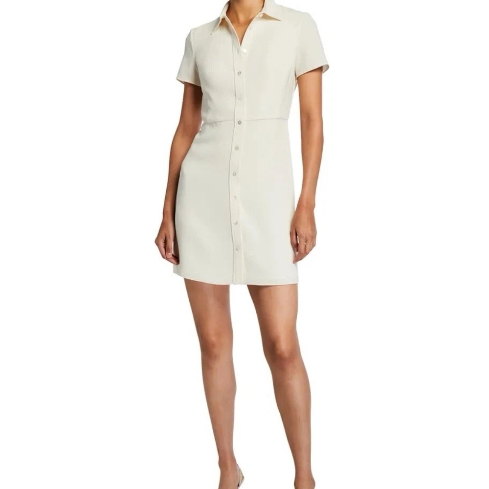 Elegant Cream Button-Down Dress